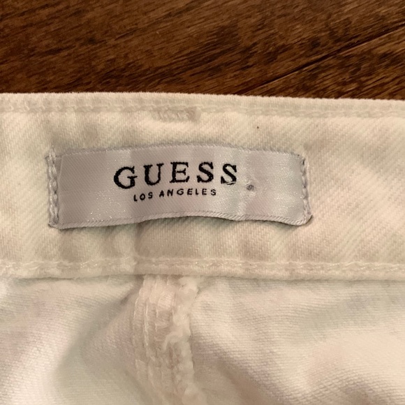 Guess white denim asymmetrical hemline skirt - Picture 3 of 4